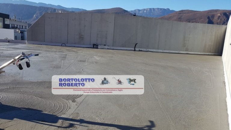 Pavimento Industriale elicotterato in calcestruzzo Realizazione Bortolotto Roberto
